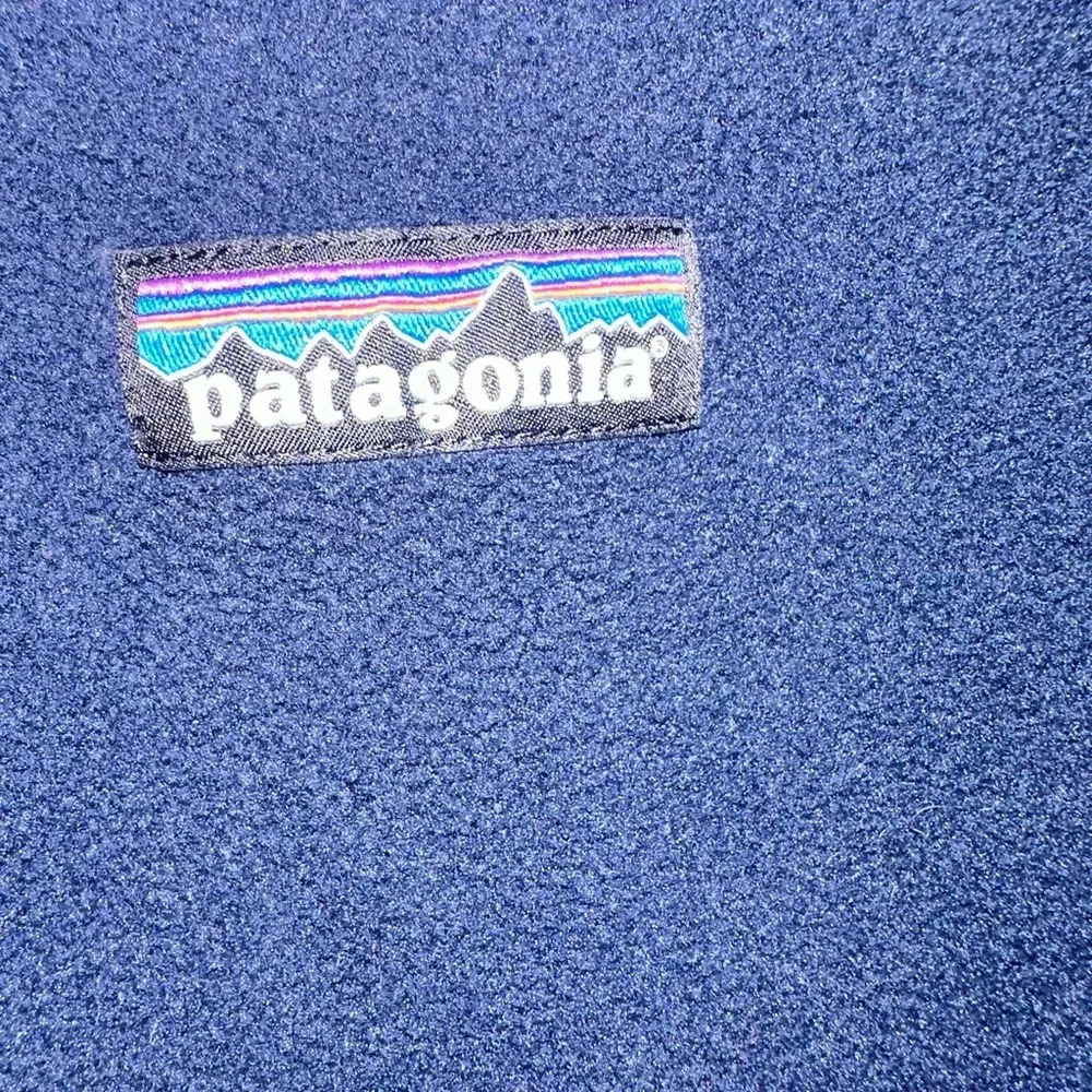 Patagonia Sweater Fleece Women Large Pullover Navy Blue 1/4 Zip - Picture 5 of 6
